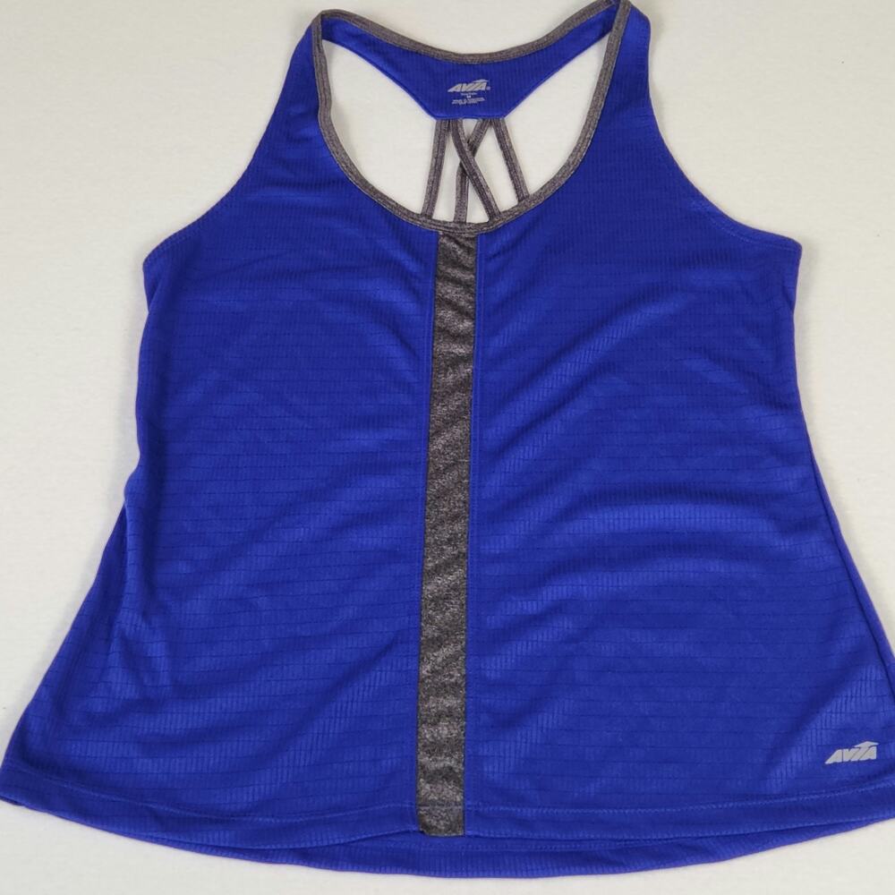 Avia Royal Blue Strappy Back Workout Tank Top Size M